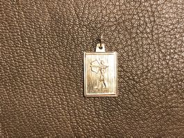 Anhänger ZODIAC Schütze aus 14 Karat Gelbgold Au 585