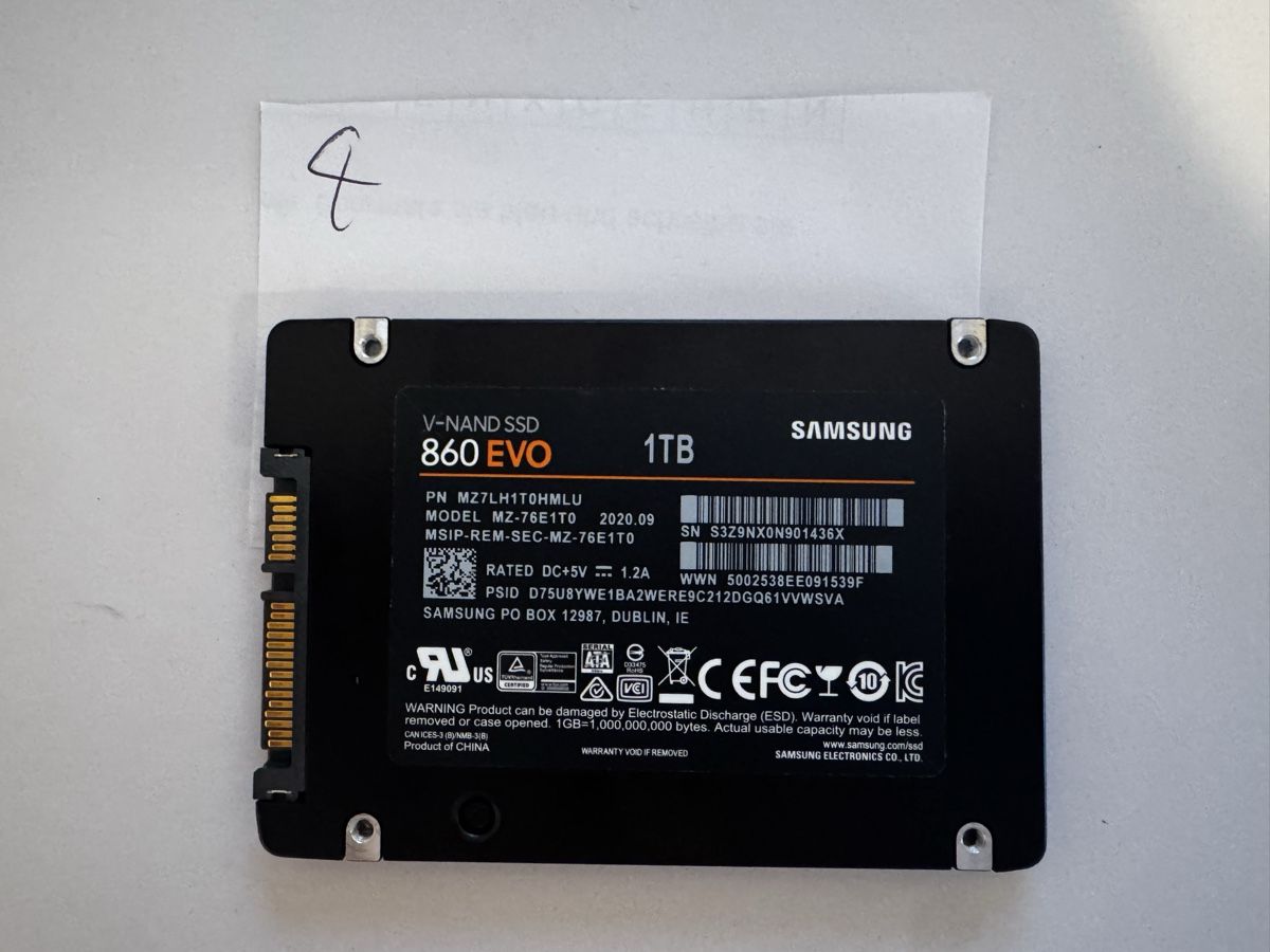 Samsung Harddisks: Samsung SSD 860 EVO 1TB [4] – Neu (gemäss Beschreibung) aus Reinach BL von leo_d9bs 1