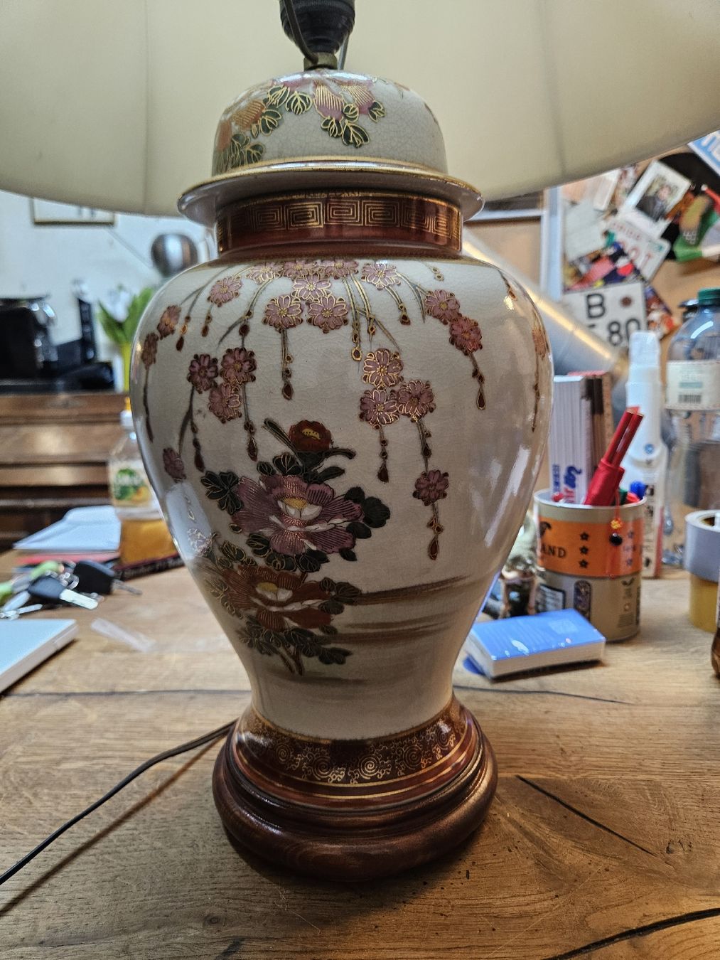 Lampade: Antike Lampe Keramik handbemalt einzigartig  (D1) – Usato da Rorschach venduto da TimelessTrading 1