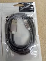 iphone Kabel, Nylon, Edel, 1m, Schwarz