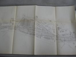 grossformatiger Gleisplan Bern, Ausgabe 1924, gefaltet auf e