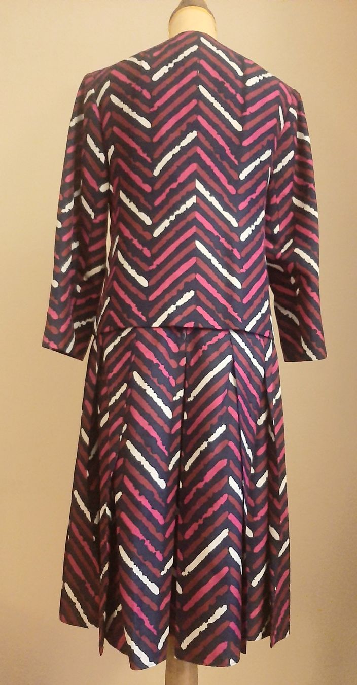 Tailleur Vintage Tramway Années 90 - Style Racing En Simili Cuir Multicouleur - Taille 38, Très Bon état