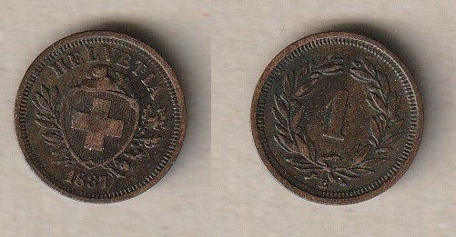 Tutti le monete: 1 Rappen 1887 – Usato da Allschwil venduto da Coinfreak