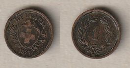 1 Rappen 1887