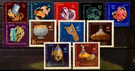 UdSSR 1963-1964 Mineralien Edelsteine Ruestkammer 11V MNH**