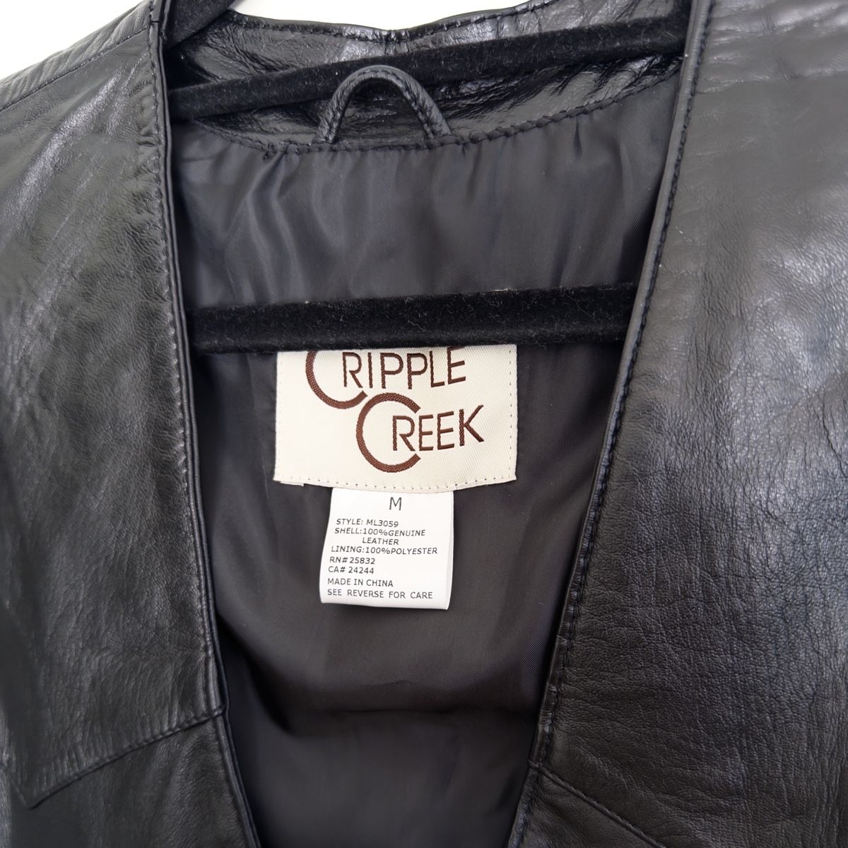 Gilet & Giacche: Cripple Creek schwarze Lederweste – Usato da Brig venduto da hanasm22 3