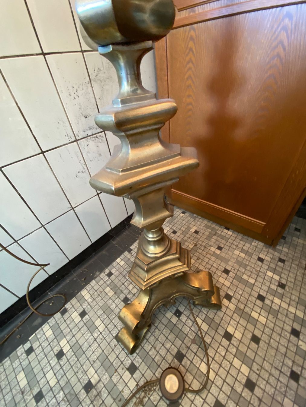 Lampade: Stehlampe Messing Jugendstil mit Schirm, funktionsfähig – Usato da Amden venduto da dubaibaba 4