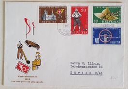 Z7) 1955, Illustrierter FDC,  Gedenkmarken Kt. 75.-