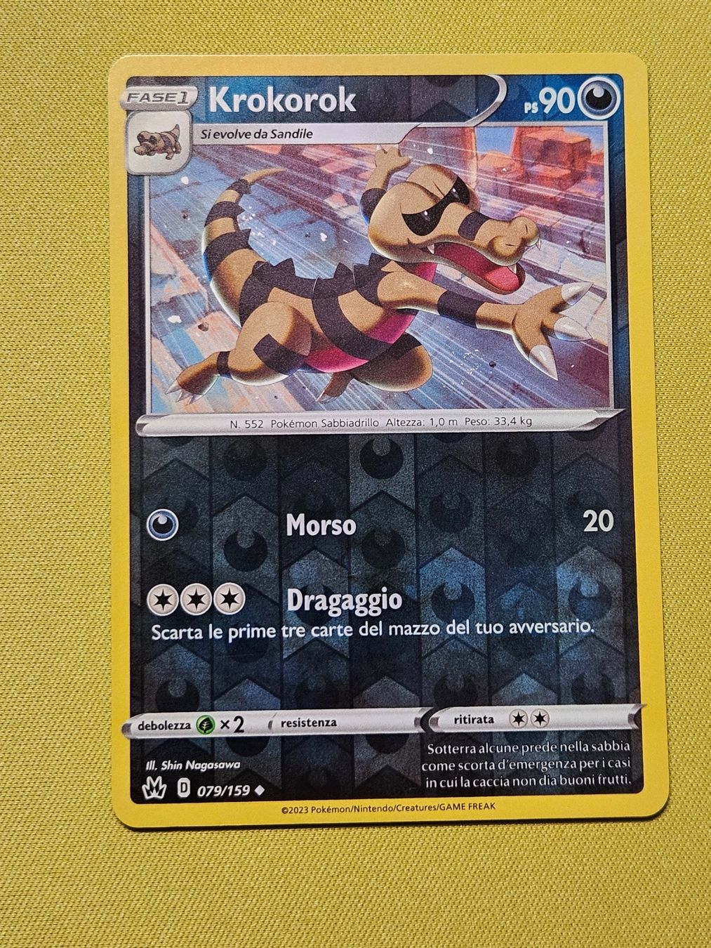 Pokémon Carte collezionabili: Crown Zenith - Krokorok 079/159 – Usato da Bellinzona venduto da Pokemarco