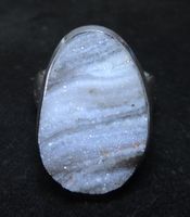 Desert drusy Wüstenquarz Silber 925 Fingerring