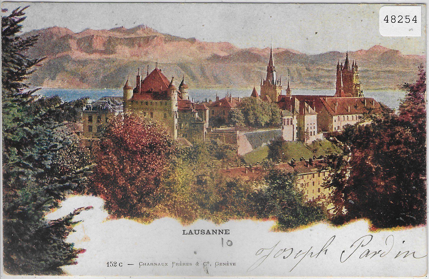 Cartoline postali: Lausanne - Vue generale – Usato da Ettingen venduto da Kartenplanet