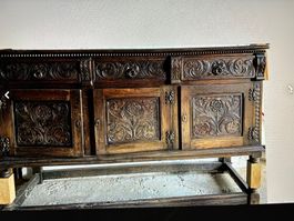 Credenza in legno massello intagliato antico mobili d'epoca