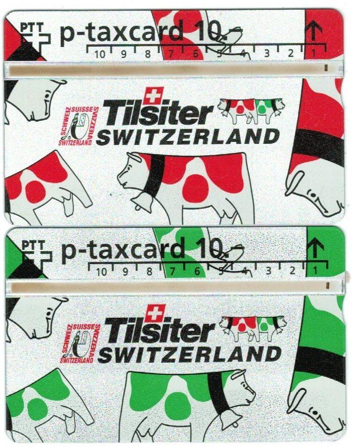 Schede telefoniche: 2 Taxcards Tilsiter – Usato da Zürich venduto da Tolima194