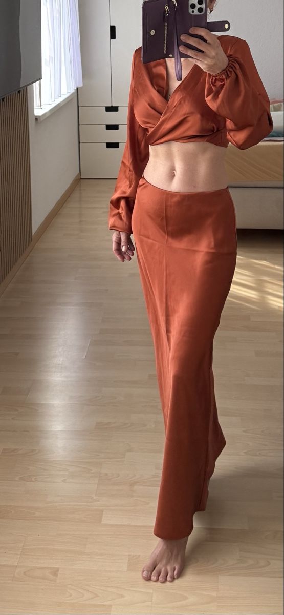 Lotti di vestiti: Damen 2 tlg.Satin Set  rostrot  S neu – Nuovo e nell'imballaggio originale da Turbenthal venduto da 310707