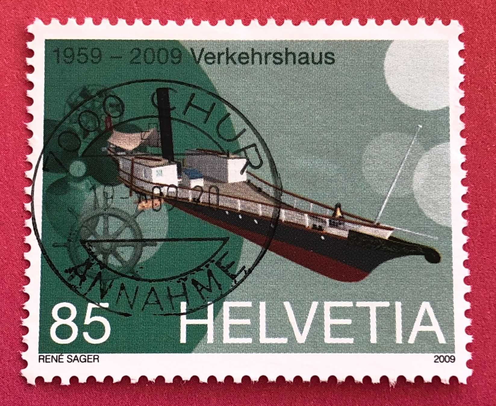 Tutti i francobolli: Nr.1302 Dampfschift Rigi Sondermarken GESTEMPELT 2009    – Usato da Aarau venduto da Billa007