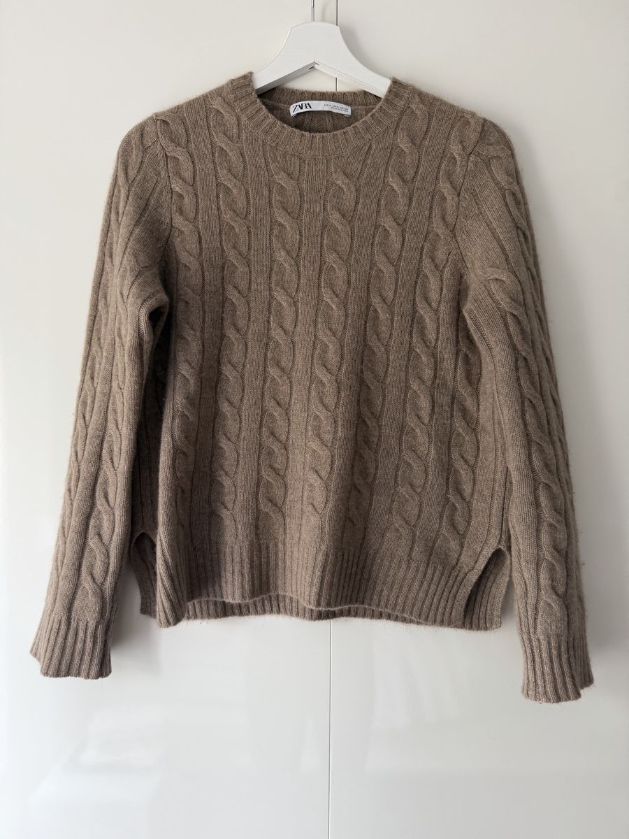 Zara Maglioni & Felpe: Brown cable knit ZARA 100% cashmere  – Nuovo (secondo la descrizione) da Uster venduto da Monika_OB