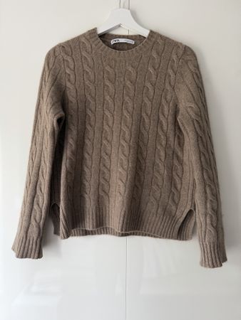 Brown cable knit ZARA 100% cashmere 