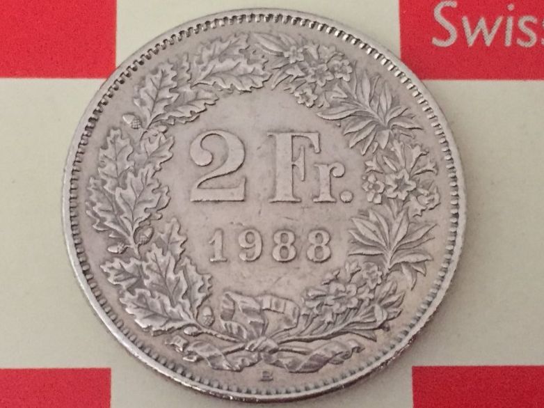 Tutti le monete: 2 Franken 1988 ss-vz – Usato da Elsau venduto da herbybay