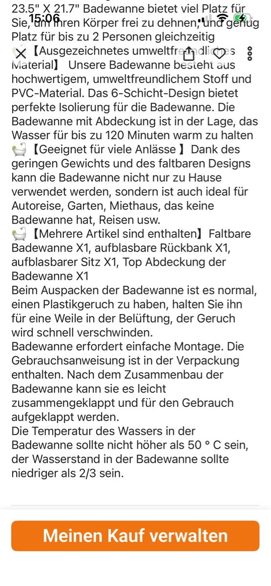 Badewannen: Faltbare Badewanne – Gebraucht aus Allschwil von selake990673 7