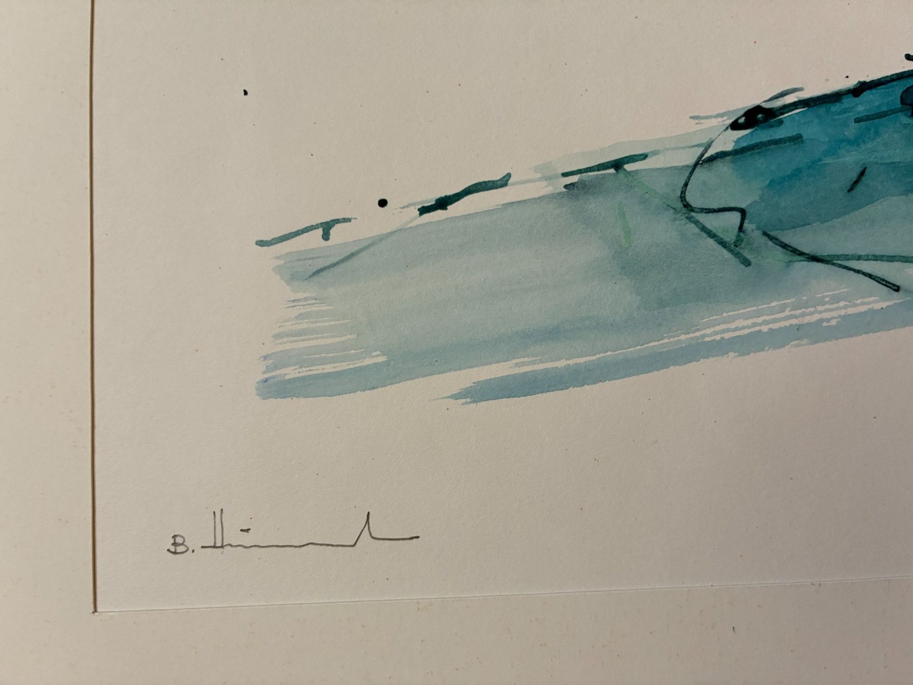 Dipinti: Schiffs-Station Ermatingen, Aquarell, 58x45, 1991, – Usato da Biberist venduto da longimanus3 3