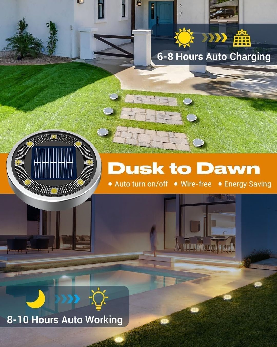 Lampade: 10x Solar Bodenleuchten Aussen mit 8 LED – Nuovo e nell'imballaggio originale da Nuglar venduto da SmartLiving24 1