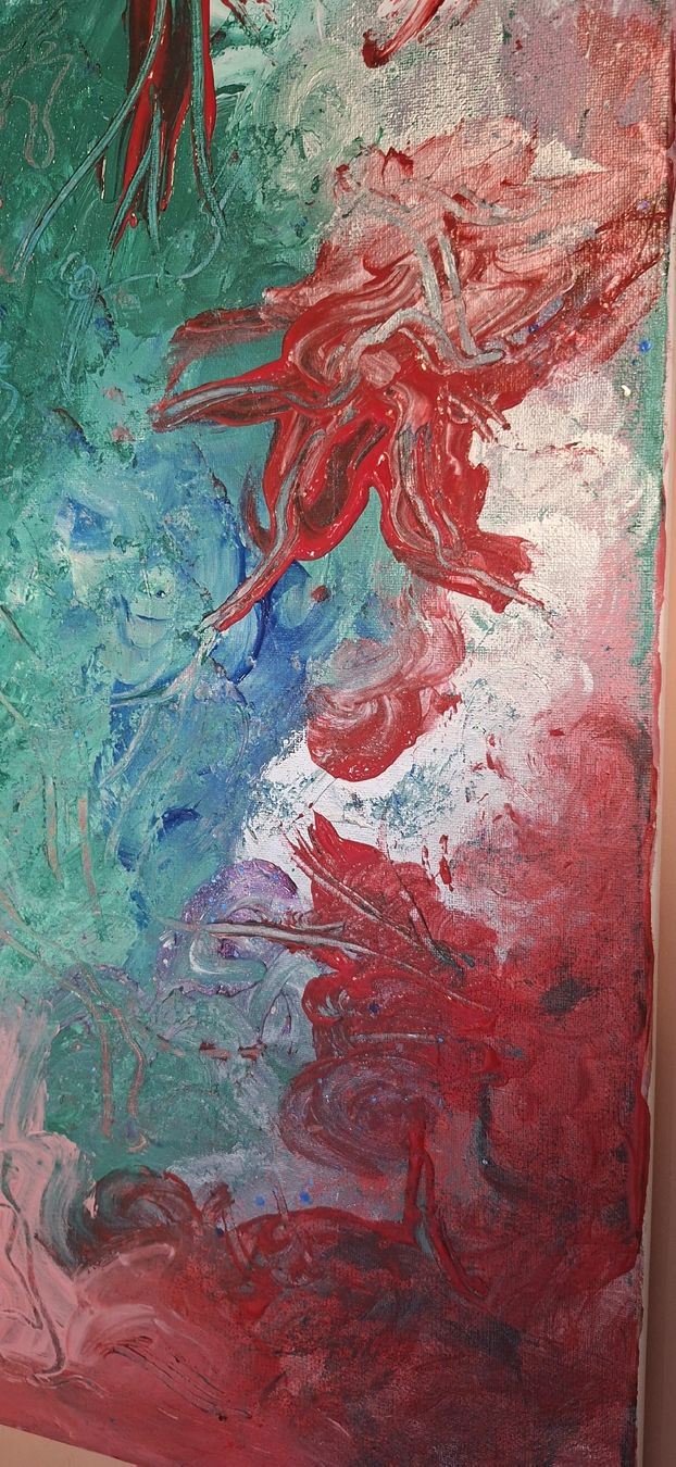 Dipinti: Gemälde " Lebensfeuer" handmade 50×70 – Nuovo (secondo la descrizione) da Riehen venduto da Steinbock1970 6