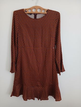 Cinque Dress Orange Brown Purple Size 38