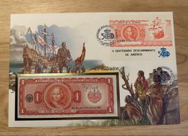 Banknoten Brief El Salvador 1 Colon 