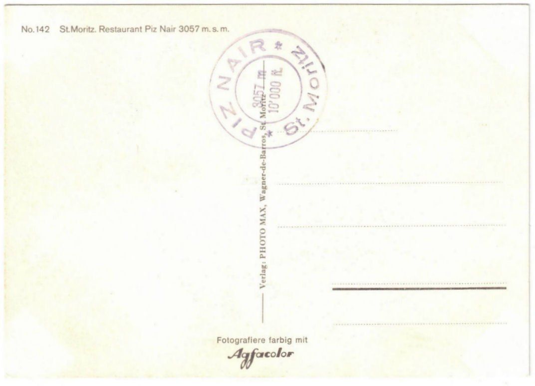Cartoline postali: St. Moritz - 4 Bild AK Piz Nair – Usato da Binningen venduto da Mountainrider 1