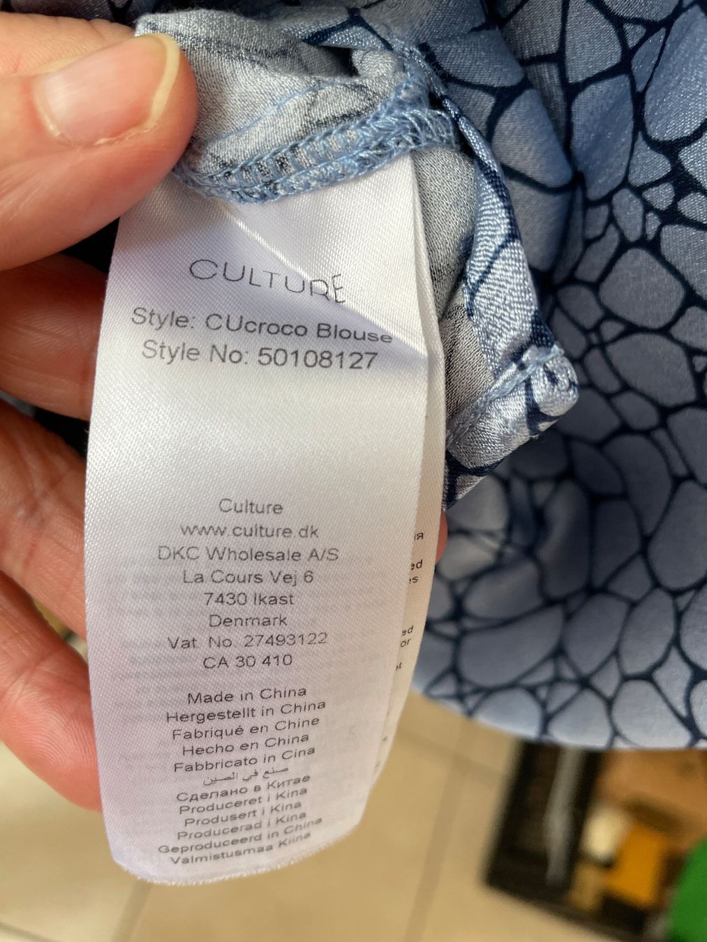 Blusen: Bluse von CULTURE Gr. S blau gemustert – Neu (gemäss Beschreibung) aus Birsfelden von Nic21 3
