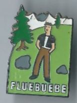 Plaketten & Abzeichen: Vintage Anstecker Pin - FLUEBUEBE – Gebraucht aus Zürich von t24_de