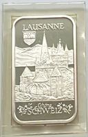 schöner 1 Silber-Unzen-Barren (31,1 Gramm) LAUSANNE