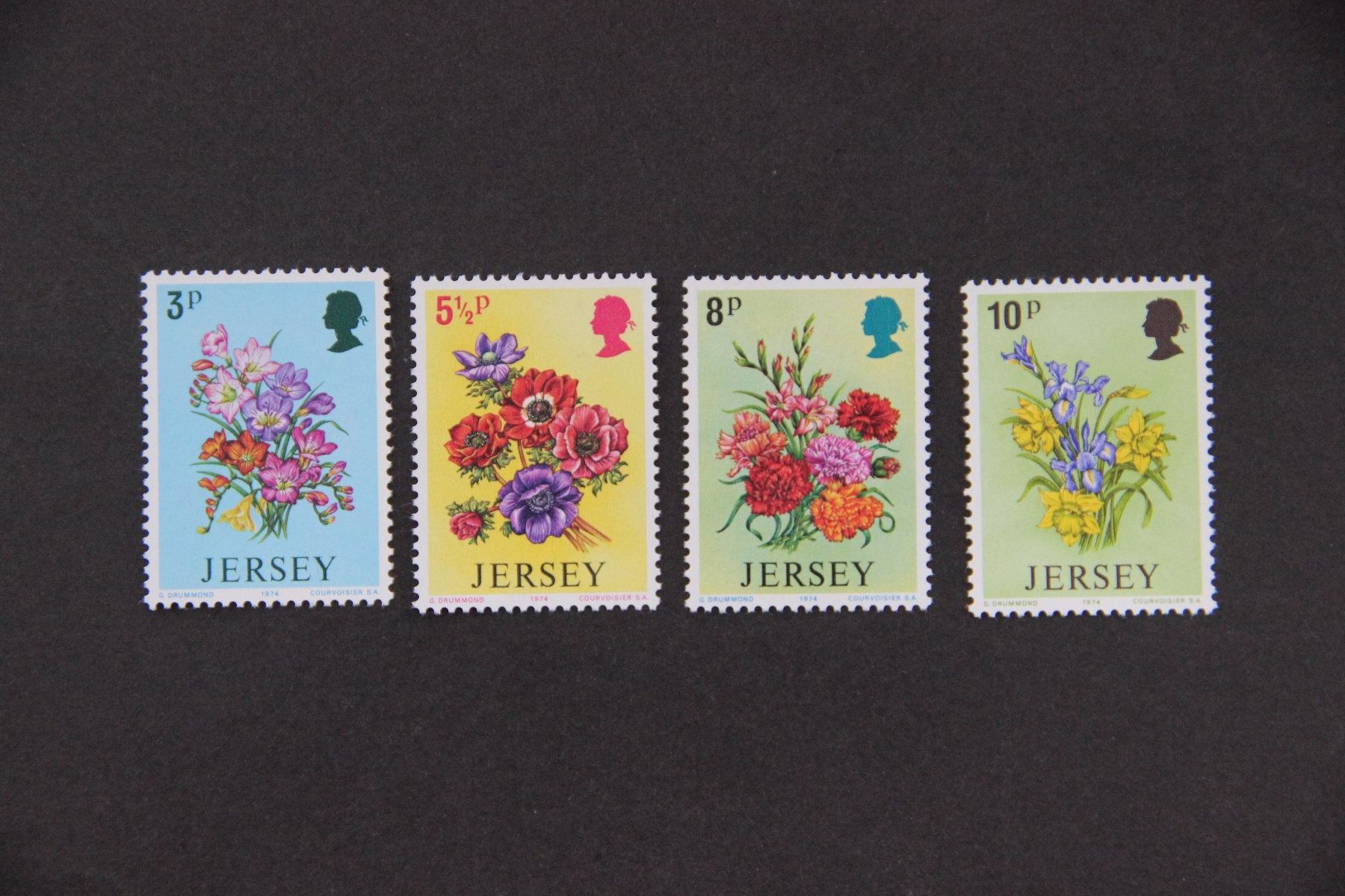 Tutti i francobolli: Jersey 1974 - Flowers** – Nuovo (secondo la descrizione) da Jona venduto da Southafrica07