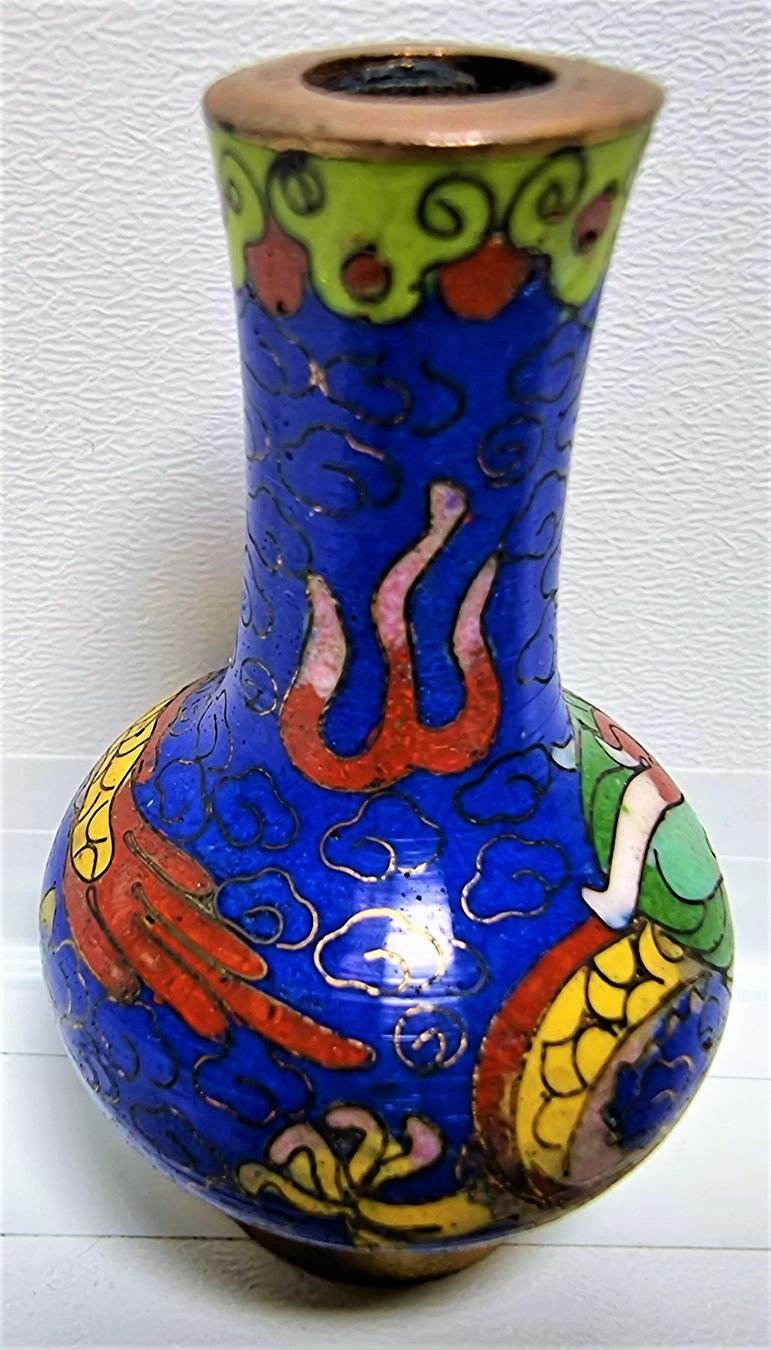 Tutte le decorazioni: Chinesische Cloisonné mit Deckel in Form einer Vase – Usato da Emmenbrücke venduto da Lenssen 6