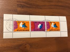 Surinam Briefmarken, 3er Block,, Top Zustand!