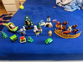 Lot figurines Playmobil Noël, animaux, occasion