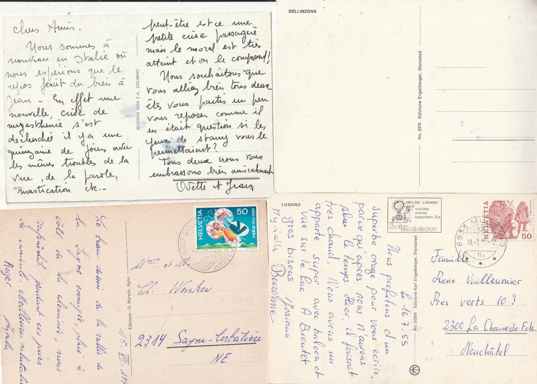 Cartoline postali: 12 Mehrbildkarten Tessin – Usato da Lumbrein venduto da made02 5