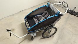 Thule Chariot CX2 mit Laufrad und Babyhängematte
