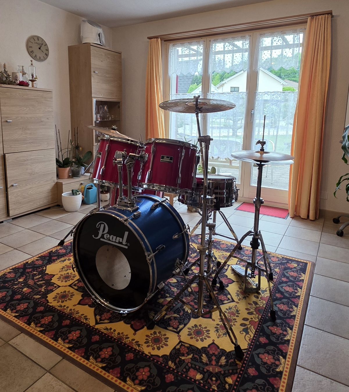 Strumenti musicali: Pearl Export Drumset mit Sabian B8 & Paiste – Usato da Niedergösgen venduto da bobo-no-legend