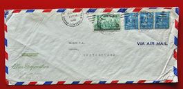 USA NEW YORK FLUGPOST ELNA CORPORATION TAVARO SA GENEVE 1948