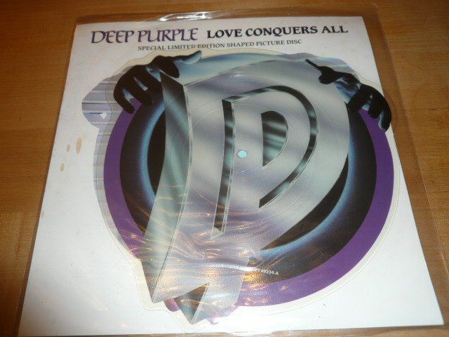 DEEP PURPLE Love Conquers All - SHAPE PICTURE DISC - UK 1990 (Neu und ...