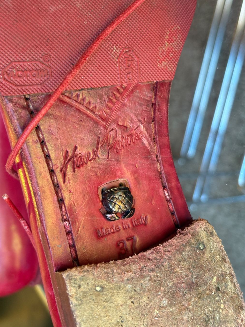 Navyboot Scarpe da uomo: Chaussures Navyboot Richelieu rouges, taille 37 – Usato da Lausanne venduto da vst8 1