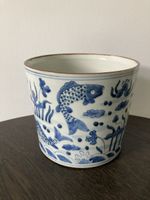 Wunderbarer Übertopf Cachepot, China, D 21 cm, H 17 cm