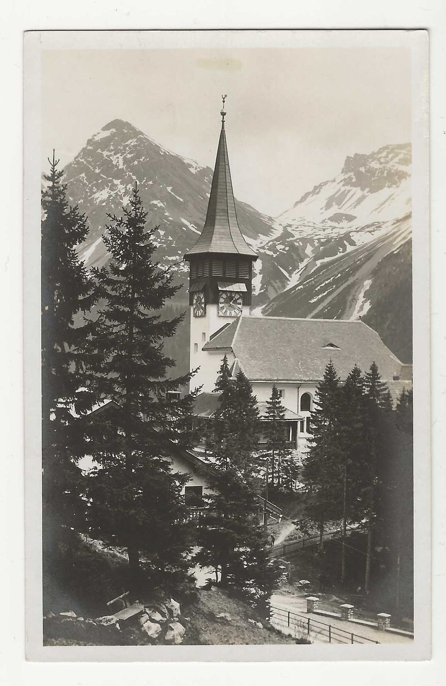 Ansichtskarten: AROSA.  KIRCHE  G. FURKAPASS – Gebraucht aus Küttigen von rolypo