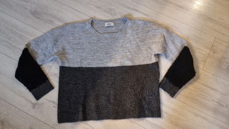 Only Pullover, Grau/Schwarz, Gr. s Kuschelig 
