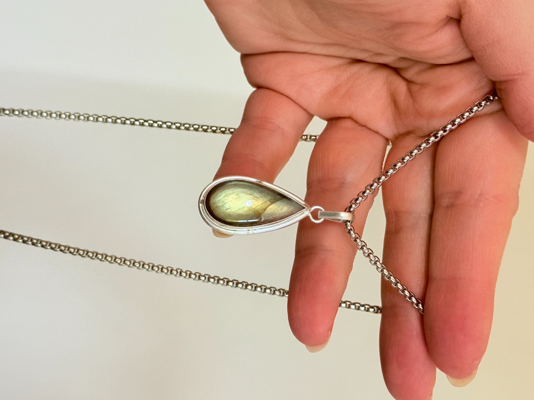 Catenine: Collier labradorite, élégant et tendance ✨ – Nuovo e nell'imballaggio originale da Genève venduto da AWWA 6