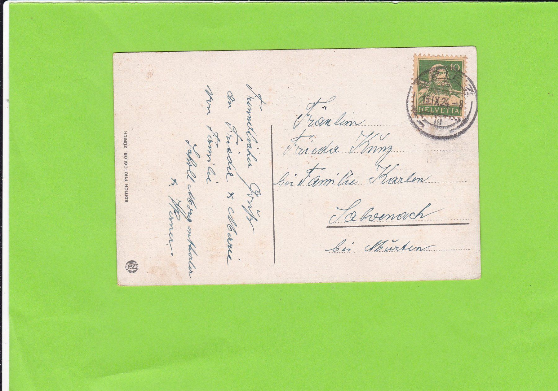 Cartoline postali: Thunersee-Spiez mit Schloss – Usato da St. Peterzell venduto da neckertal 1