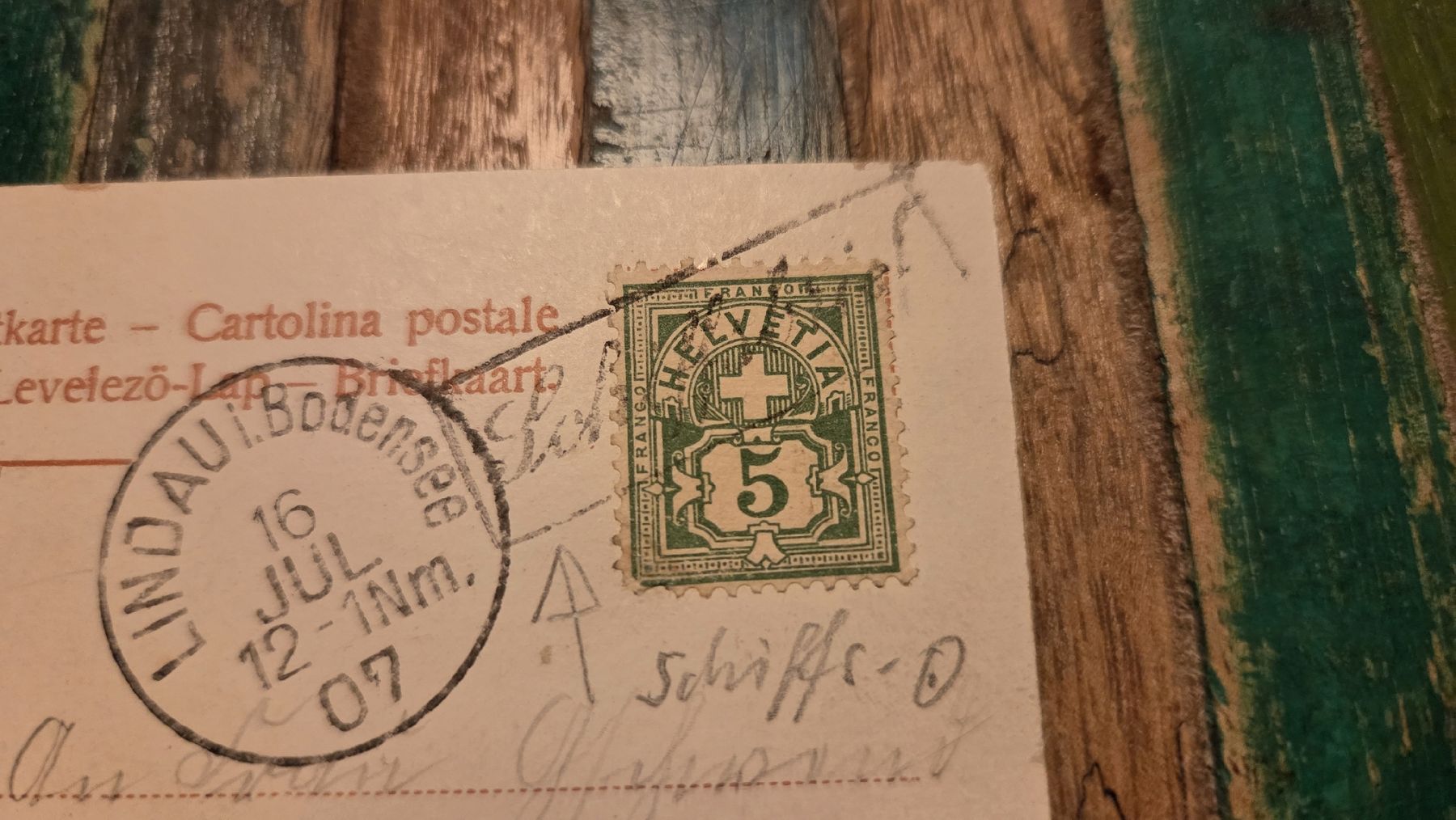 Tous les timbres: 1912 Schiffsbrief Stempel mit Ansichtskarte Lindau – D'occasion à Arni AG par Moth68 1