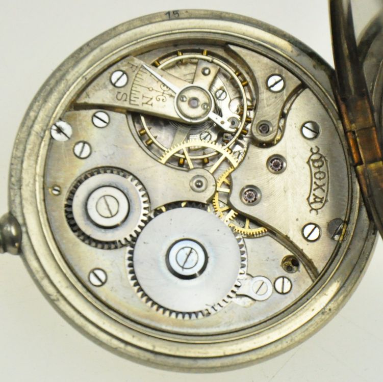 Montre Gousset DOXA Rare En Argentan - Édition Médaille D'Or Milan 1906 Avec Chaîne Originale - Mécanique Manuelle