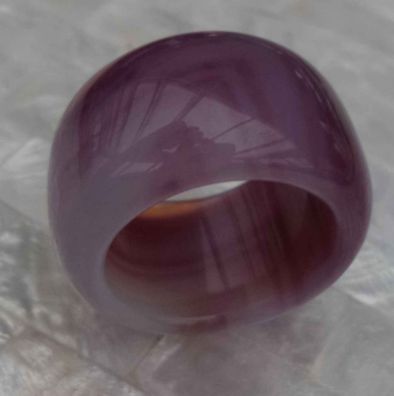 Anelli: Lila Achat Fullstone Fingerring – Nuovo (secondo la descrizione) da Zürich venduto da benedikt12 6